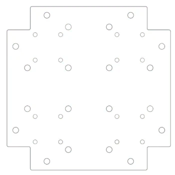 Placă de bază din oțel galvanizat - 30 x 30 cm