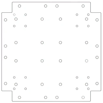 Placă de bază din oțel galvanizat - 40 x 40 cm