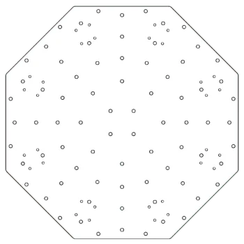Placă de bază din oțel galvanizat - Octagonal - 72,4 x 72,4 cm