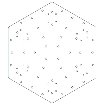Placă de bază din oțel galvanizat - Hexagonal - 59,3 x 52 cm