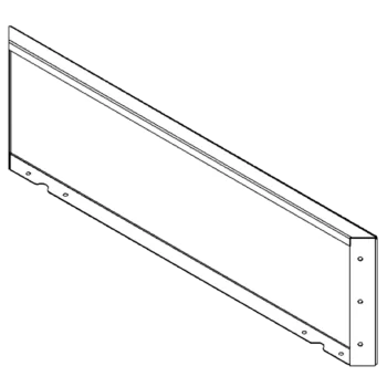 Jardinieră din oțel - Panou - 30 x 100 cm - RAL9005 mat (negru)