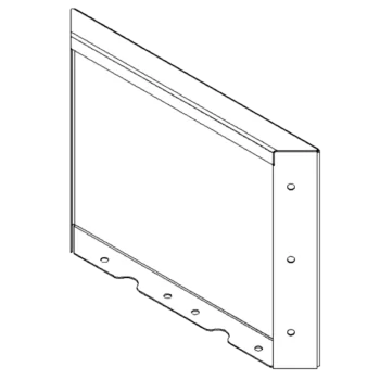 Jardinieră din oțel - Panou - 30 x 40 cm - RAL9005 mat (negru)