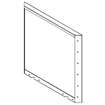 Jardinieră din oțel - Panou - 60 x 60 cm - RAL9010 mat (alb)