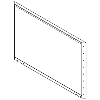 Jardinieră din oțel - Panou - 80 x 120 cm - RAL9005 mat (negru)