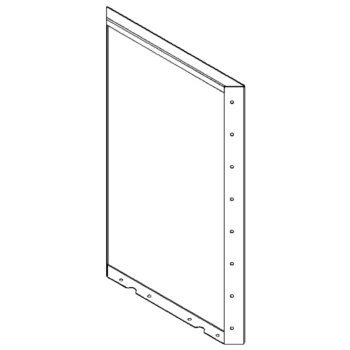 Jardinieră din oțel - Panou - 80 x 50 cm - RAL9005 mat (negru)