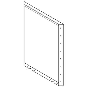 Jardinieră din oțel - Panou - 80 x 60 cm - RAL9005 mat (negru)