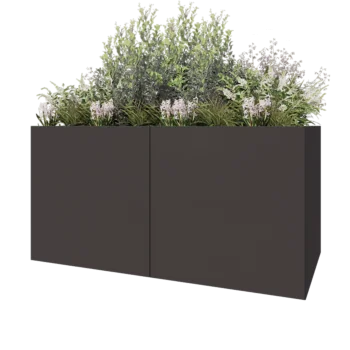 Jardinieră XXL din oțel - Dreptunghiular - 200 x 100 x 100 cm - RAL7016 mat (gri antracit) - Fără placă de bază