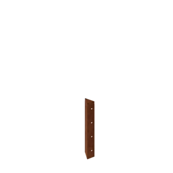 Jardinieră din oțel corten - Piesă de colț 90° - 40 cm
