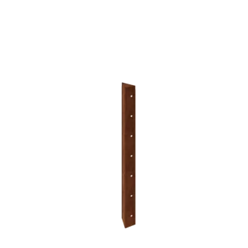 Jardinieră din oțel corten - Piesă de colț 90° - 70 cm
