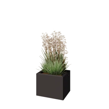 Jardinieră din oțel - Dreptunghiular - 40 x 30 x 30 cm - Altă culoare RAL - Fără placă de bază