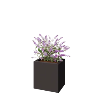 Jardinieră din oțel - Dreptunghiular - 40 x 30 x 40 cm - Altă culoare RAL - Cu placă de bază