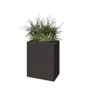 Jardinieră din oțel - Dreptunghiular - 50 x 30 x 60 cm - RAL7016 mat (gri antracit) - Fără placă de bază