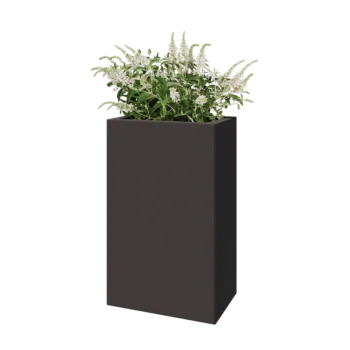 Jardinieră din oțel - Dreptunghiular - 50 x 30 x 80 cm - RAL7016 mat (gri antracit) - Fără placă de bază