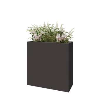 Jardinieră din oțel - Dreptunghiular - 80 x 30 x 80 cm - RAL7016 mat (gri antracit) - Fără placă de bază