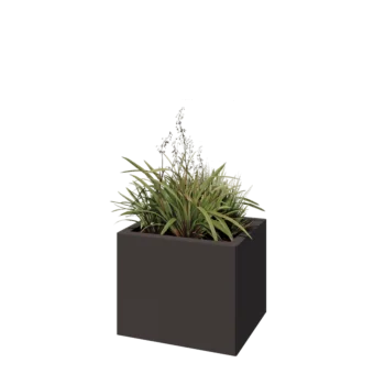 Jardinieră din oțel - Dreptunghiular - 50 x 40 x 40 cm - Altă culoare RAL - Cu placă de bază