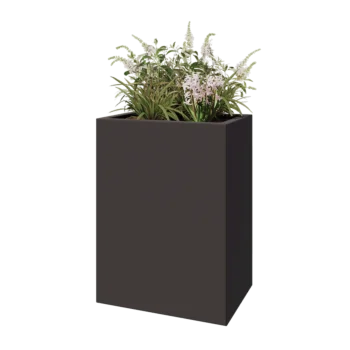 Jardinieră din oțel - Dreptunghiular - 60 x 40 x 80 cm - RAL7016 mat (gri antracit) - Fără placă de bază