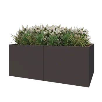 Jardinieră XXL din oțel - Dreptunghiular - 200 x 120 x 80 cm - Altă culoare RAL - Fără placă de bază