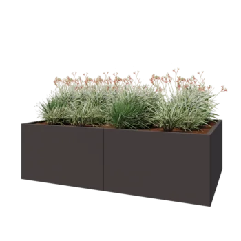 Jardinieră XXL din oțel - Dreptunghiular - 200 x 80 x 60 cm - Altă culoare RAL - Fără placă de bază