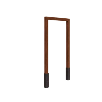 Pergolă din oțel corten - Drept - 150 x 230 cm - Cu bază de beton