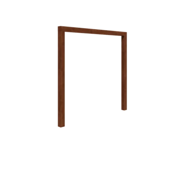 Pergolă din oțel corten - Drept - 250 x 230 cm - Fără bază de beton
