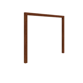 Pergolă din oțel corten - Drept - 300 x 230 cm - Fără bază de beton