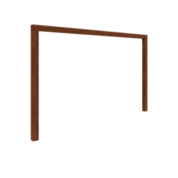 Pergolă din oțel corten - Drept - 400 x 230 cm - Fără bază de beton