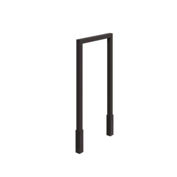 Pergolă din oțel - Drept - 150 x 230 cm - RAL7016 mat (gri antracit) - Cu bază de beton