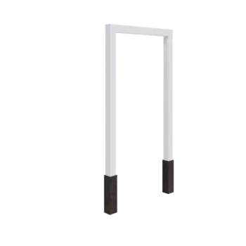 Pergolă din oțel - Drept - 150 x 230 cm - RAL9010 mat (alb) - Cu bază de beton