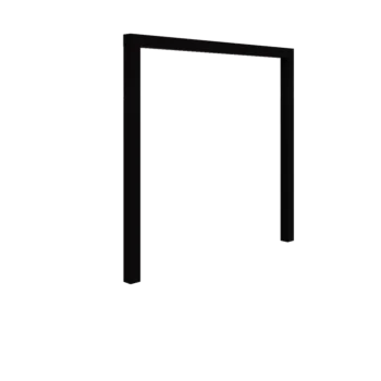 Pergolă din oțel - Drept - 250 x 230 cm - RAL9005 mat (negru) - Fără bază de beton