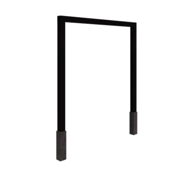 Pergolă din oțel - Drept - 250 x 230 cm - RAL9005 mat (negru) - Cu bază de beton