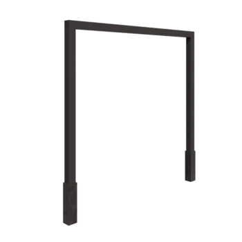 Pergolă din oțel - Drept - 300 x 230 cm - Altă culoare RAL - Cu bază de beton