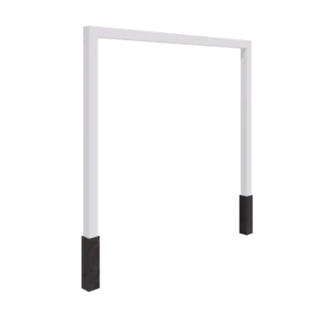 Pergolă din oțel - Drept - 300 x 230 cm - RAL9010 mat (alb) - Cu bază de beton
