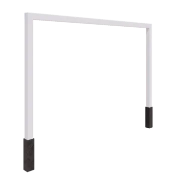 Pergolă din oțel - Drept - 400 x 230 cm - RAL9010 mat (alb) - Cu bază de beton