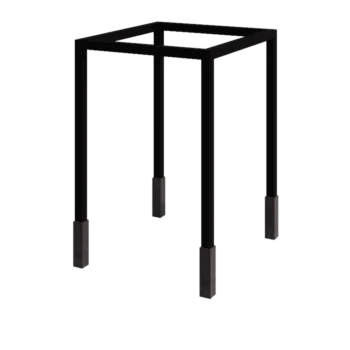 Pergolă din oțel - Pătrat - 224 x 200 x 230 cm - RAL9005 mat (negru) - Cu bază de beton