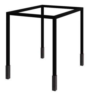 Pergolă din oțel - Dreptunghiular - 324 x 250 x 230 cm - RAL9005 mat (negru) - Cu bază de beton