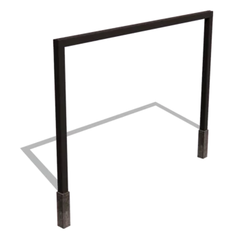 Pergolă din oțel - Drept - 400 x 230 cm - RAL9005 mat (negru) - Fără bază de beton