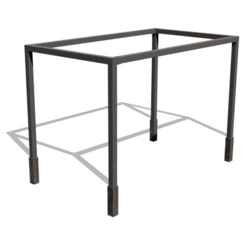 Pergolă din oțel - Dreptunghiular - 424 x 250 x 230 cm - RAL9005 mat (negru) - Cu bază de beton