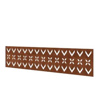 Gard din oțel corten H - Panou V - 180 x 47,5 cm