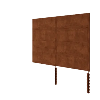 Gard din oțel corten H4 - Set complet - 252 x 6 x 190 cm