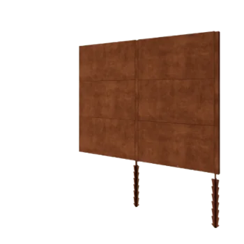 Gard din oțel corten H3 - Set complet - 252 x 6 x 190 cm