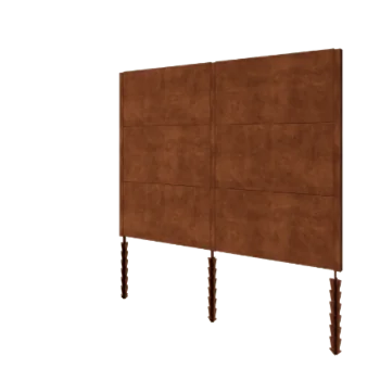 Gard din oțel corten H3 - Set complet - 258 x 6 x 190 cm