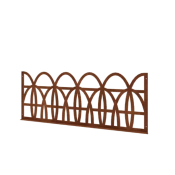 Gard decorativ din oțel corten T - Panou - 149 x 3 x 60 cm