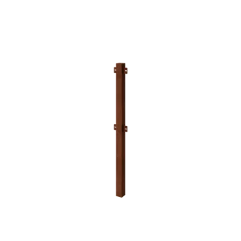 Gard decorativ din oțel corten - Stâlp intermediar - 110 cm