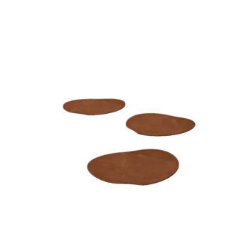 Pas japonez din oțel corten - Organic - 30 x 30 cm