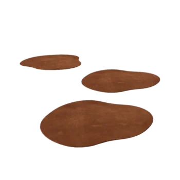 Pas japonez din oțel corten - Organic - 50 x 50 cm