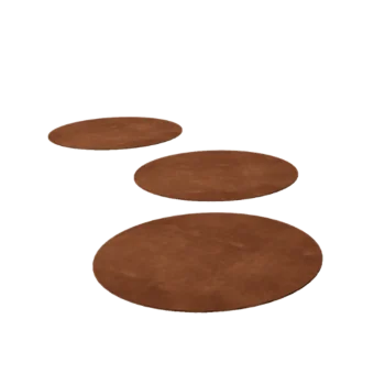 Pas japonez din oțel corten - Rotund - 50 cm