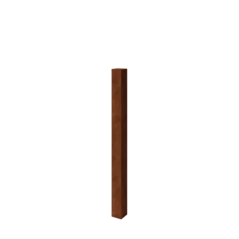 Stâlp decorativ din oțel corten - 12 x 12 x 150 cm
