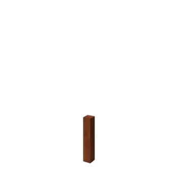 Stâlp decorativ din oțel corten - 12 x 12 x 60 cm