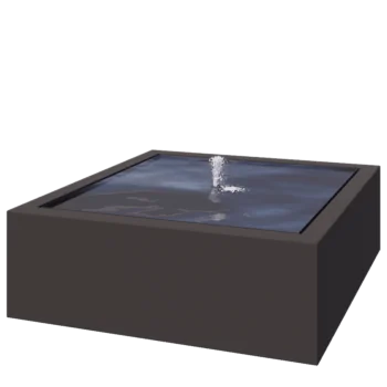 Fântână din aluminiu - Lyra - 120 x 120 x 40 cm - RAL7016 mat (gri antracit) - Cu iluminare LED