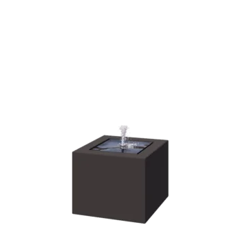 Fântână din aluminiu - Lyra - 50 x 50 x 40 cm - Altă culoare RAL - Cu iluminare LED
